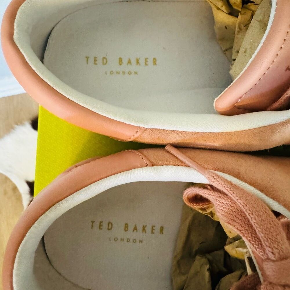 Ted Baker London Aryas Sneaker Leather Tennis Shoe, Size 9.5, Dusty Pink, NWT - Picture 8 of 16